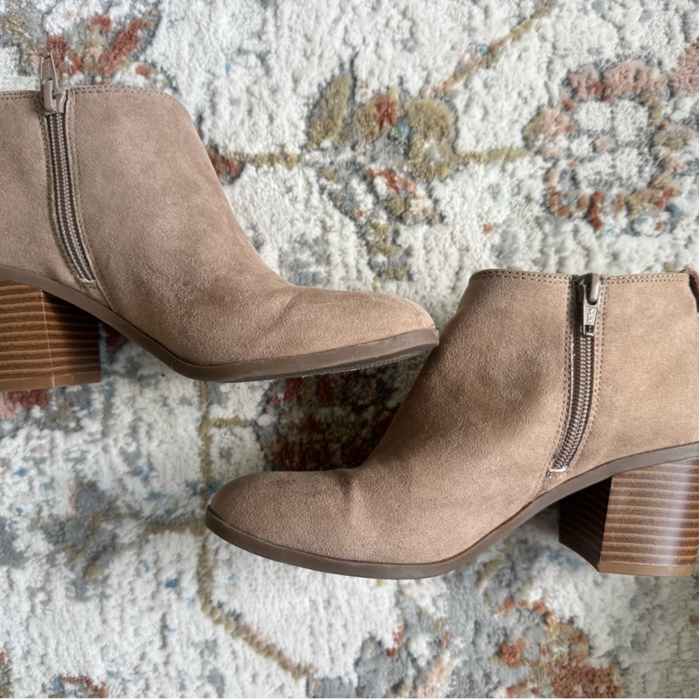Style & Co. Taupe Ankle Booties